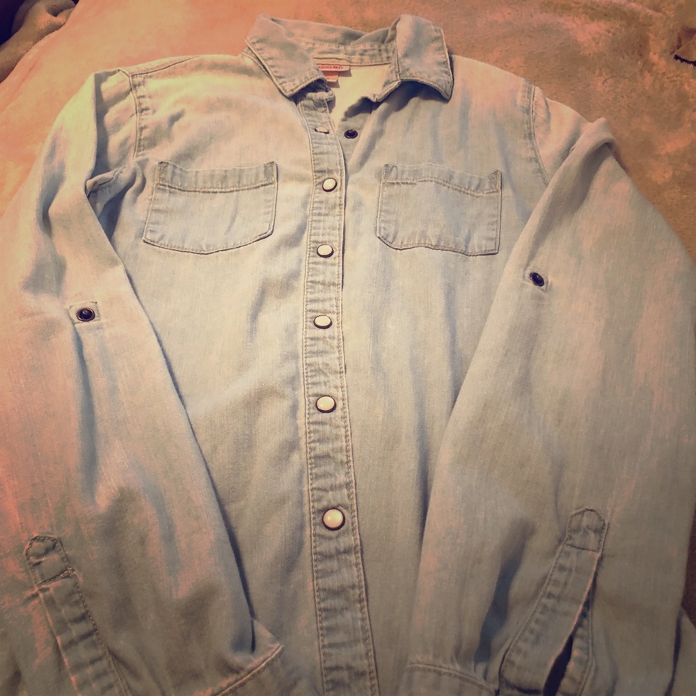 Light wash denim shirt